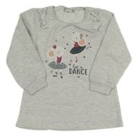 Světlešedé teplákové šaty s myškami Kiki&Koko