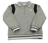 Sivo-čierna mikina s výšivkou River Island