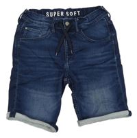 Tmavomodré riflové kraťasy 