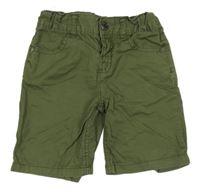 Khaki plátěné kraťasy C&A