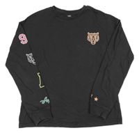 Tmavosivé tričko s tigrom M&S