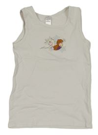 Krémový top s Annou a Elsou C&A