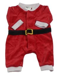 Červený sametový overal - Santa H&M