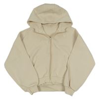 Svetlobéžová prepínaci mikina s kapucňou