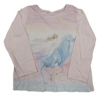 Svetloružové tričko s Elsou