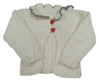 Biely prepínaci sveter s golierikom