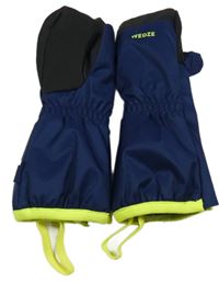 Tmavomodré šusťákové zimní funkční rukavice Wed´ze