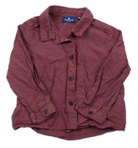 Tmavomodro-červená kostičkovaná košile Tom Tailor