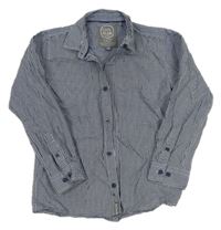 Tmavomodro-bílá kostičkovaná košile  