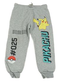 Šedé tepláky s Pikachu 