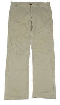 Béžové plátěné chino kahoty 