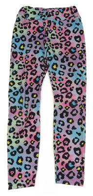 Čierno-farebné vzorované legíny Shein