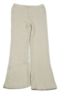 Smotanové úpletové flare tepláky F&F