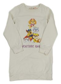 Biele teplákové šaty s Tlapkovou patrolou Nickelodeon