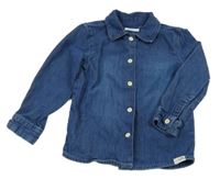 Tmavomodrá rifľová košeľová bunda Reserved