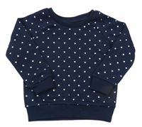 Tmavomodrá mikina so srdiečkami Primark