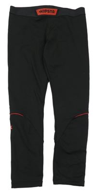 Čierne funkčné 7/8 legíny Kipsta