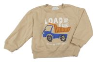 Béžová mikina s nákladiakom H&M