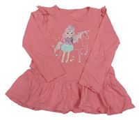 Ružové peplum tričko s princeznou Kiki&Koko