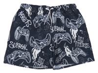 Antracitové plážové kraťasy s joysticky H&M