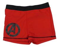 Červené nohavičkové chlapecké plavky - Avengers