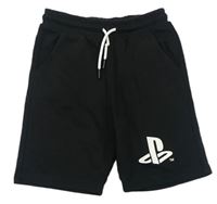 Černé teplákové kraťasy PlayStation