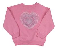 Ružová mikina so srdiečkom Primark