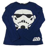 Tmavomodré tričko so Star Wars H&M