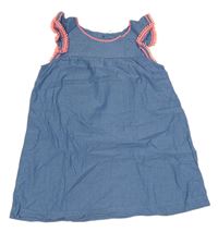 Modré rifľové šaty s medeirou H&M