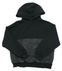 Čierno-sivá mikina s kapucňou zn. M&S