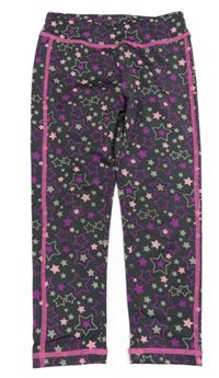 Tmavošedo-ružové hviezdičkované športové legíny Topomini