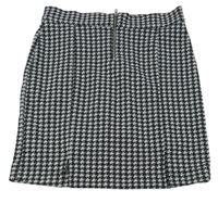 Čierno-sivá vzorovaná sukňa so zipsom George