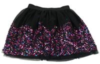 Čierna sieťovaná sukňa s flitrami M&S