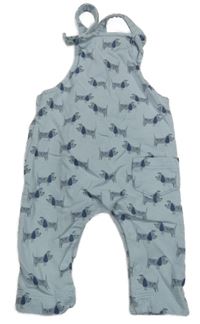 Světlemodré laclové tepláky s pejsky Next