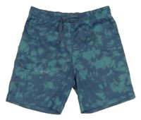 Modro-tmavomodré vzorované sportovní kraťasy H&M