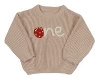 Svetloružový rebrovaný oversize sveter s nápisom Shein