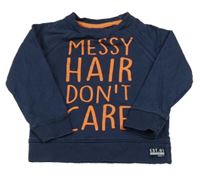 Tmavomodrá mikina s nápisom F&F