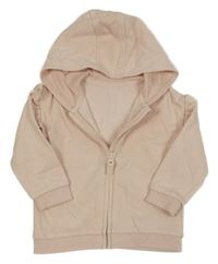 Svetloružová prepínaci mikina s volánikmi a kapucňou George