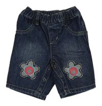 Tmavomodré rifle s kytičkami Babbleboom