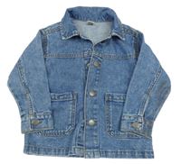 Modrá rifľová bunda Tu