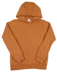 Oranžová mikina s kapucňou Hema