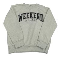 Sivá mikina s nápisom H&M