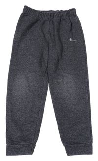 Tmavošedé melírované tepláky s logem Nike