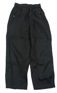 Čierne šušťákové nepromokavé nohavice spindrift