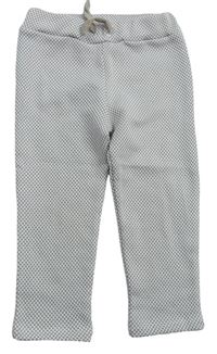 Šedohnědo-biele kockované teplákové nohavice RIVER ISLAND