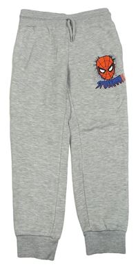 Šedé melírované tepláky se Spider-manem PRIMARK