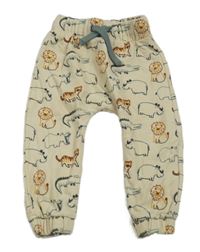 Béžové turecké tepláky so zvieratkami zn. Topomini