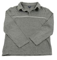 Sivá melírovaná mikina s golierikom KIABI