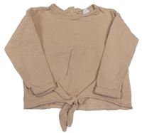 Pudrová mikina s uzlom H&M