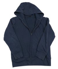 Tmavomodrá propínací mikina s kapucí George